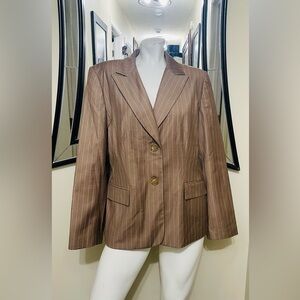 JH Collectibles Tan Pinstripe Blazer